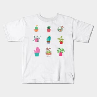 Plants And Succulents Design Sticker Pack Kids T-Shirt